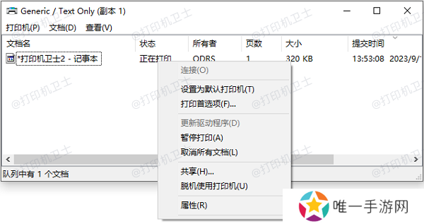 检查打印队列状态