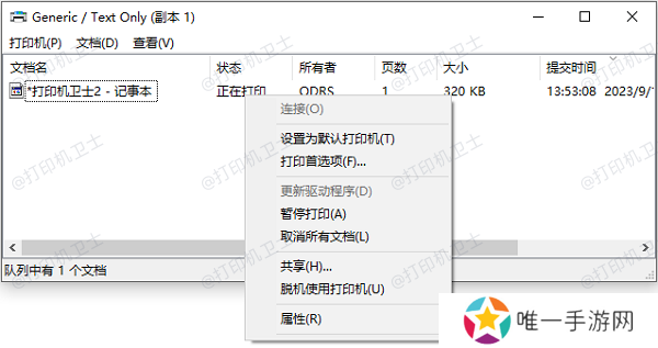 管理打印队列